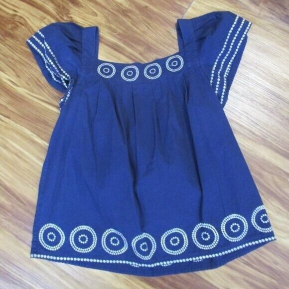 Kate Spade Blue Top Silver Embroidery size Small - Picture 3 of 5